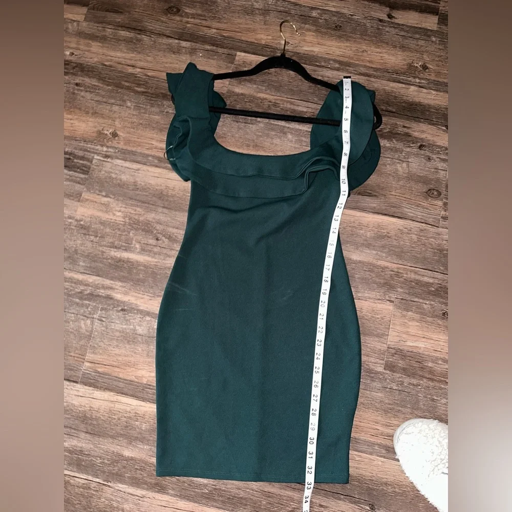 Mind Code Green Ruffle Dress Size Small - Picture 15 of 16